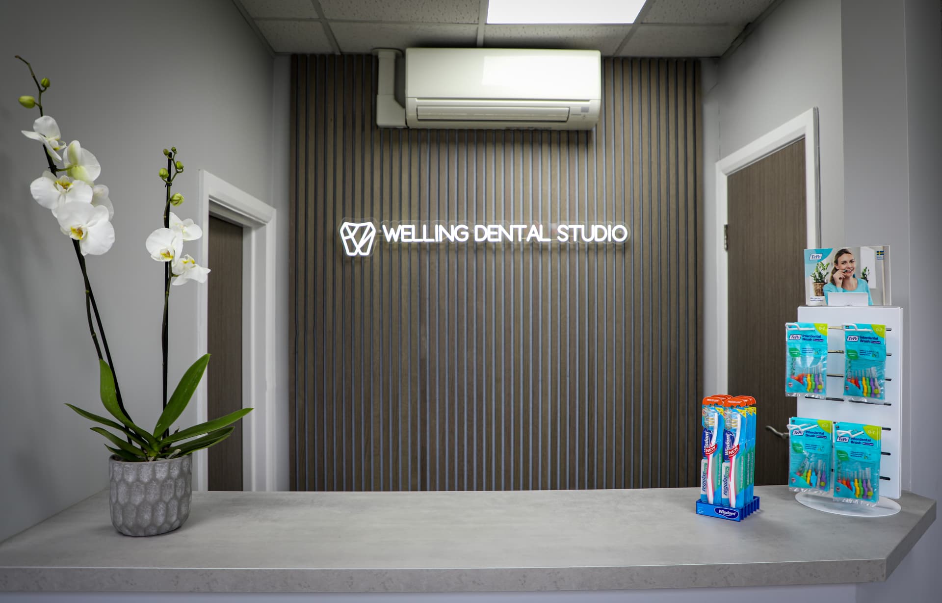 The reception area at Welling Dental Studio