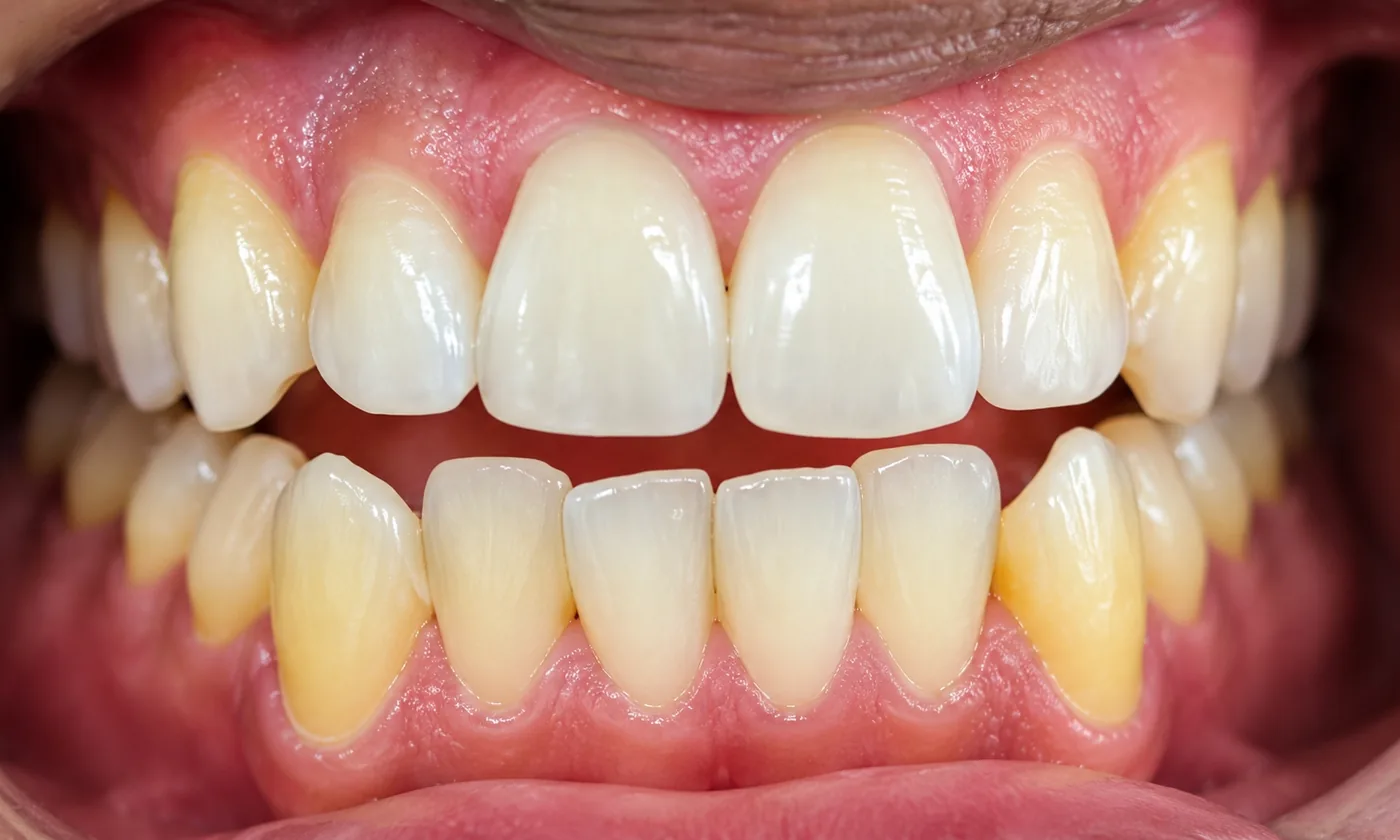 After composite filling repair of a chipped tooth